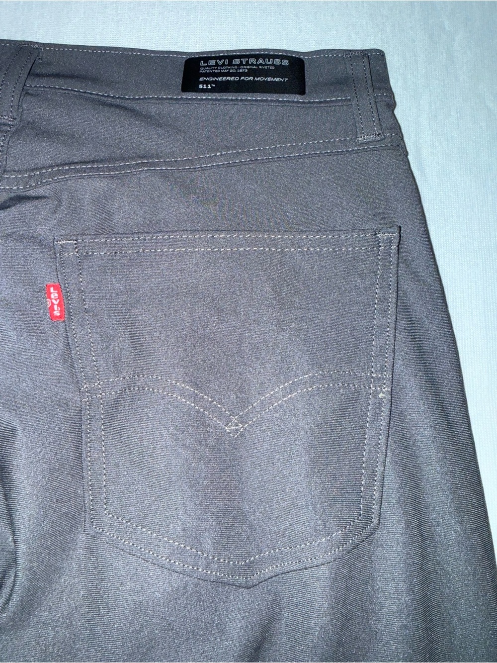 Levi’s 511 Slim Tech Movement Pants, Charcoal Gray, Size 31x30 - Picture 8 of 14